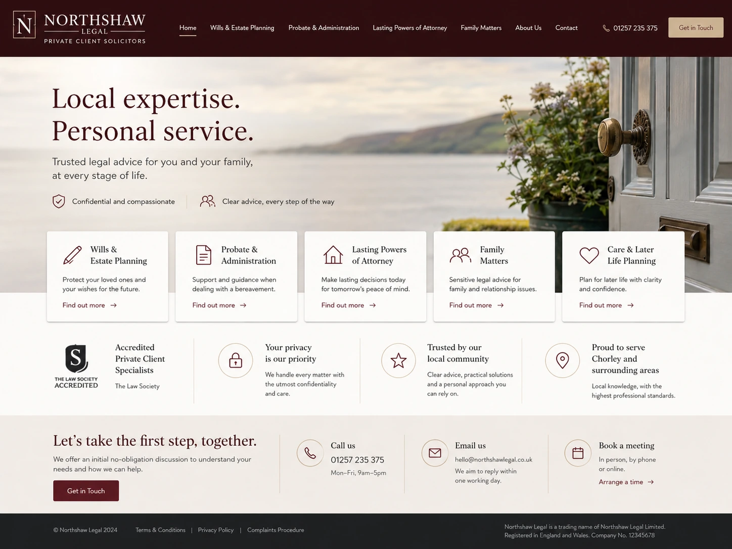 Northshaw Legal website case study screenshot